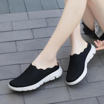 夏季包頭半拖鞋女輕便一腳蹬無后跟孕婦媽媽涼拖鞋外穿2024年新款