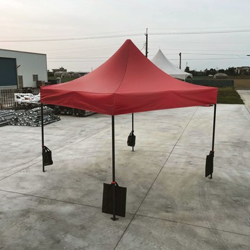 【振盛塑膠】六角快速帳（折疊式帳篷）/PVC布六角骨架/紅色