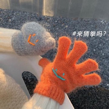 兒童手套寶寶冬季男孩女孩秋冬女童冬天男童分指保暖加厚毛線小童