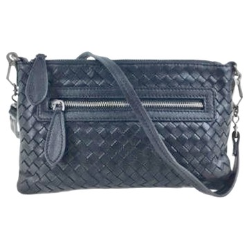 LIKEHOUSE 真皮羊皮手工編織女士單肩包 經典款 時尚百搭  黑  1個