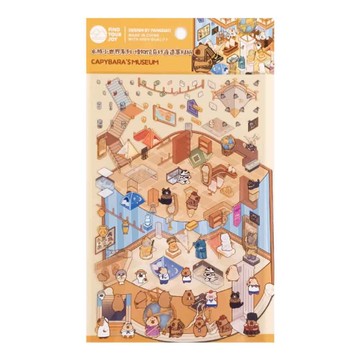 水豚小世界-微縮造景貼紙