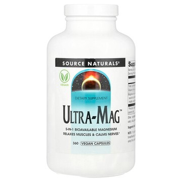 Source Naturals, Ultra-Mag™，360 粒全素膠囊