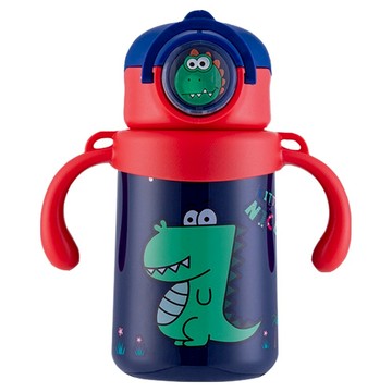 Kyhome 兒童彈蓋學飲保溫杯/316不鏽鋼保溫水壺  深藍色  1個  400ml