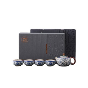 BRAVOMART 纏枝蓮蓋-汝窯茶壺茶具套裝組