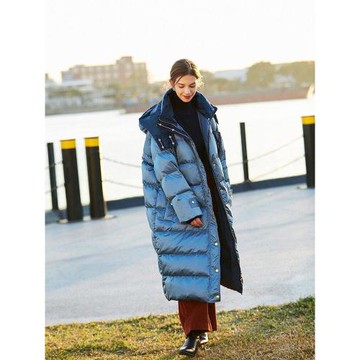 Carolingian意大利設計師 重工低奢加厚長款90白鴨絨高端羽絨服女