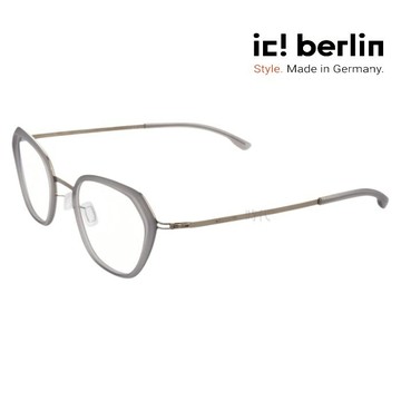 【ic! berlin】Vayu Misty Grey HD Matt/Shiny Bronze 德國薄鋼眼鏡 公司貨