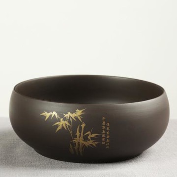 大號紫砂茶洗家用茶渣缸茶具配件復古洗茶杯的器皿小號水盂筆洗盆