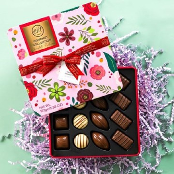 【CupiCho 丘彼巧】Elit花團錦簇綜合夾心巧克力禮盒(附提袋)