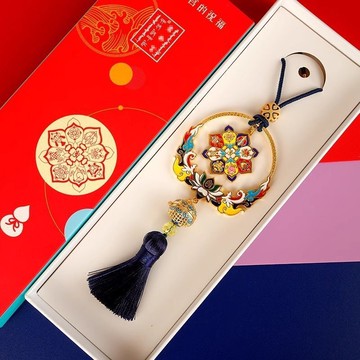 汽車香氛 車用擴香 夾式芳香車內香水 雍正宮北京八吉祥車掛觀平安音藏式香薰汽車后視鏡掛件流通處代請