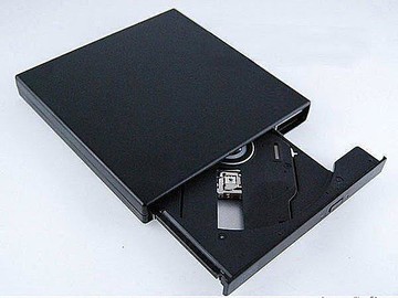 【川澤百貨】USB 2.0 24X CD-ROM 外接式光碟機 即插即用 CD VCD 全黑色DVD刻錄機 2.0移動光驅cd驅動器