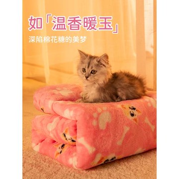 寵物貓咪毯子貓毛毯加厚保暖小毯子小貓小狗狗專用冬季睡覺小被子