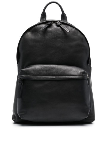 Officine Creative - pebbled-effect leather backpack - men - Buffalo Leather/Leather - One Size - Black