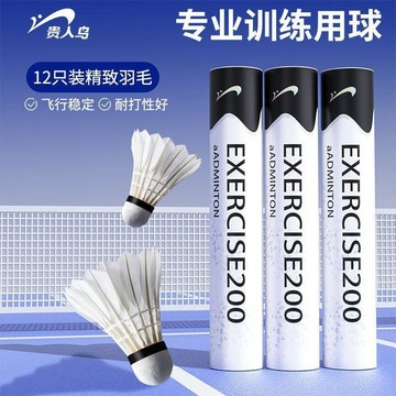 臺灣出貨🔥【貴人鳥】防風正品羽毛球6只12只裝室外比賽套裝專業穩定訓練用球