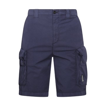 Cp Company - Medieval Blue Cotton Cargo Shorts