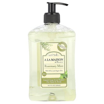 A La Maison de Provence, 手部和身體液體皂，迷迭香薄荷香，16.9 液量盎司（500 毫升）