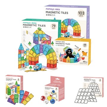 【mamayo】磁力片 台灣動物探險組 彩虹樂園豪華組 滾球軌道魔法組 磁力拼圖
