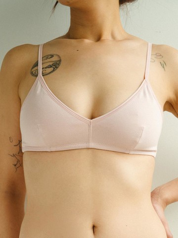 Organic Cotton Hookless Bralette [PINK]