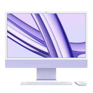 Apple 24 吋 iMac Apple M3 晶片配備 8 核心 CPU 與 10 核心 GPU - 紫色 (整修品)