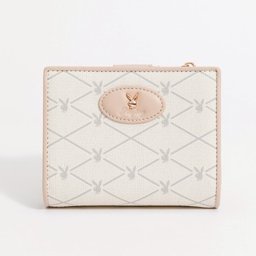 PLAYBOY - 短夾 Graceful系列 - 米白色