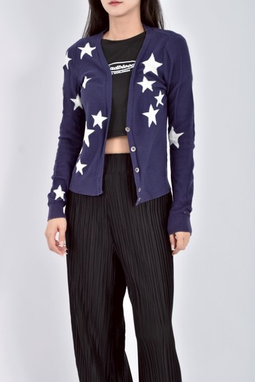 (S) tommy hilfiger質感棉質純棉星星藍色外套