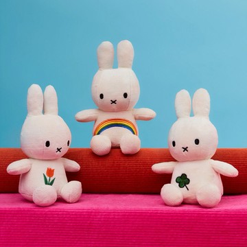 BON TON TOYS｜Miffy米菲兔環保鬱金香填充玩偶-象牙白 18cm