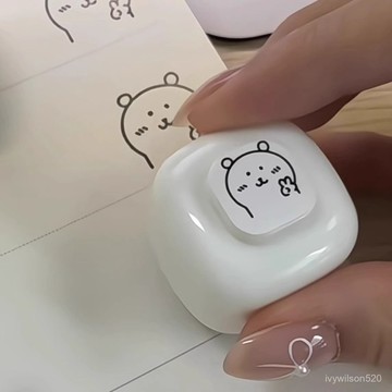 在台有貨🚀自嘲熊奶油光敏印章創意可愛迷你手賬日程筆記本打卡diy裝飾素材 MBMH