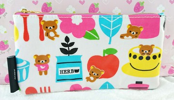 【震撼精品百貨】Rilakkuma San-X 拉拉熊懶懶熊 San-X 筆袋/收納袋-蘋果茶杯#55045 震撼日式精品百貨