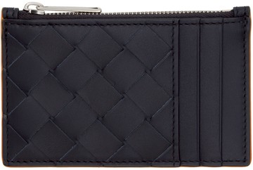 Bottega Veneta 黑色 Intrecciato Zippered 卡包