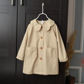 洋氣花邊時尚可愛風衣外套 小中大童 尾貨 秋裝精選琦
