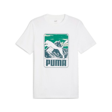 PUMA 基本系列山巒跳豹圖樣短袖T恤 男性