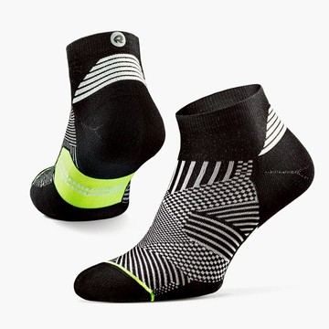 【春意盎然折扣滿滿】Flare 1/4筒運動機能壓縮襪 (共3色) Black/Lime (S)