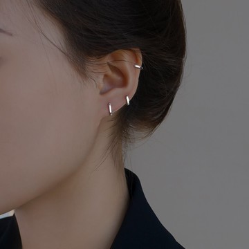925純銀耳環女耳釘年新款潮夏季耳扣小耳圈999耳骨養耳洞耳飾