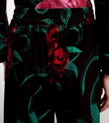 La DoubleJ Floral velvet palazzo pants