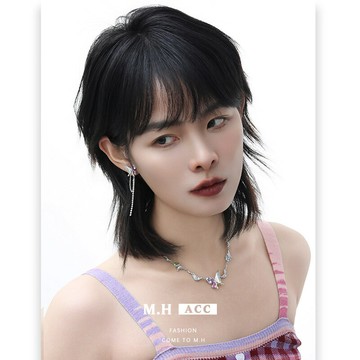 『百貨屋二號』新款彩色鋯石蝴蝶耳環流蘇高級感韓系時尚鏈條耳墜小眾設計耳飾女