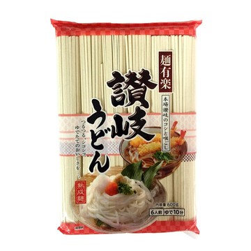 【野味食品】日本原裝 麵有樂 讚岐 烏龍麵(日本麵條,600g/包,桃園實體店面出貨)