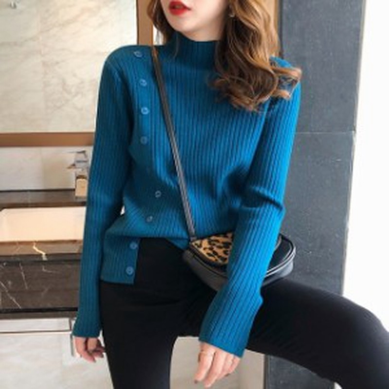 冬 新作 ニット レディース 5色 リブニット トップス ハイネック レディース タートルネック レディース ニット レディース ニットトップ 通販 Lineポイント最大1 0 Get Lineショッピング