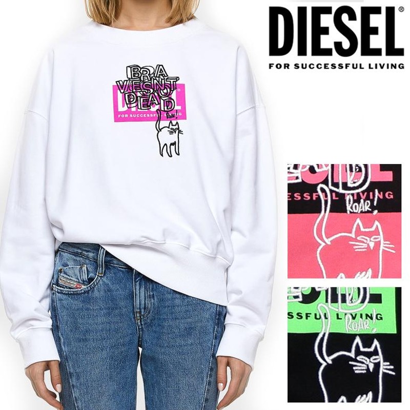 ディーゼル DIESEL レディース ボックスロゴ F-MAGDA-E40 クルーネック