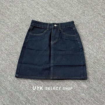 【 UYK 】現貨推薦✨經典深藍牛仔A字裙 牛仔裙 短裙 裙子