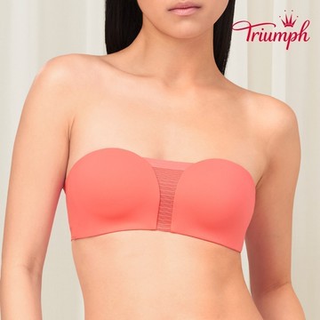 黛安芬-智能超彈系列無鋼圈半罩 S-EL罩杯內衣 珊瑚紅｜11-1926 EO