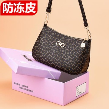 女士包包2025春秋新款媽媽包中年女包簡約送婆婆單肩斜挎小包包