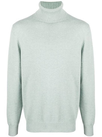 Brunello Cucinelli - cashmere roll-neck jumper - men - Cashmere - 52 - Green