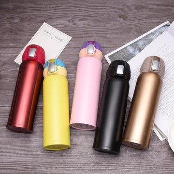 CS22 304不銹鋼炫彩彈蓋式保溫瓶-500ml