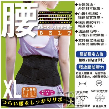 外銷日本 護腰 六條鋼板支撐 高透氣 台灣製 護腰帶 運動護腰 工作護腰 搬重 辦公久坐 工作久站皆適用【DK大王】