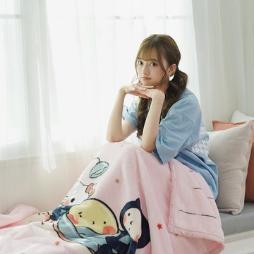 【繪見幾米】Hello Kitty x 幾米 月亮忘記了 聯名 雙層童毯 - 粉色