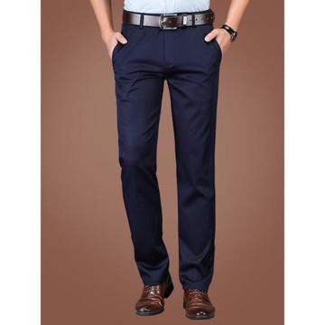 男士褲子商務休閑長褲男直筒寬松男西褲2025年春季休閑褲春秋款潮