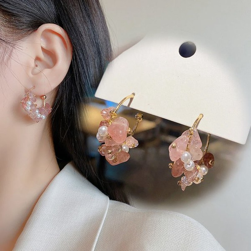 ピアス レディース パール 揺れる フックピアス 大ぶり モチーフピアス 花 可愛い イヤリング 人 通販 Lineポイント最大1 0 Get Lineショッピング