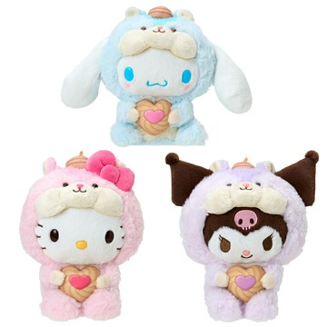 真愛日本 凱蒂貓 kitty 大耳狗 庫洛米 松鼠餅乾 娃娃 布偶 玩偶 絨毛玩偶 絨毛娃 KD92