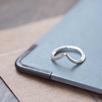 海鷗V形戒指銀925