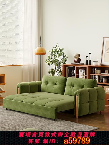 【台灣公司 可打統編】沙發床家用原木奶油風小戶型多功能可折疊床儲物推拉坐臥兩用沙發