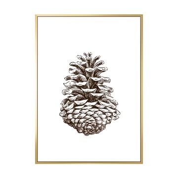 初寒 松果I  59.4 x 42cm  金色